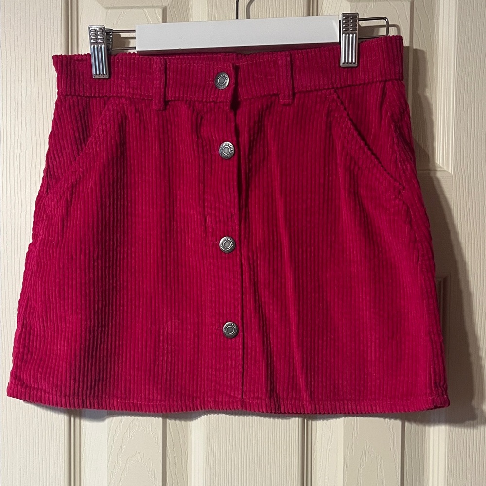 Old Navy Fuchsia Corduroy Mini Skirt